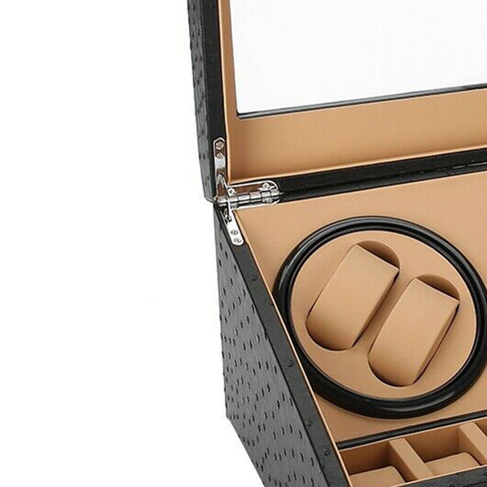 Automatic Watch Winder 4+6 Watch Display Box Quiet Motor Luxury Storage Case HOT