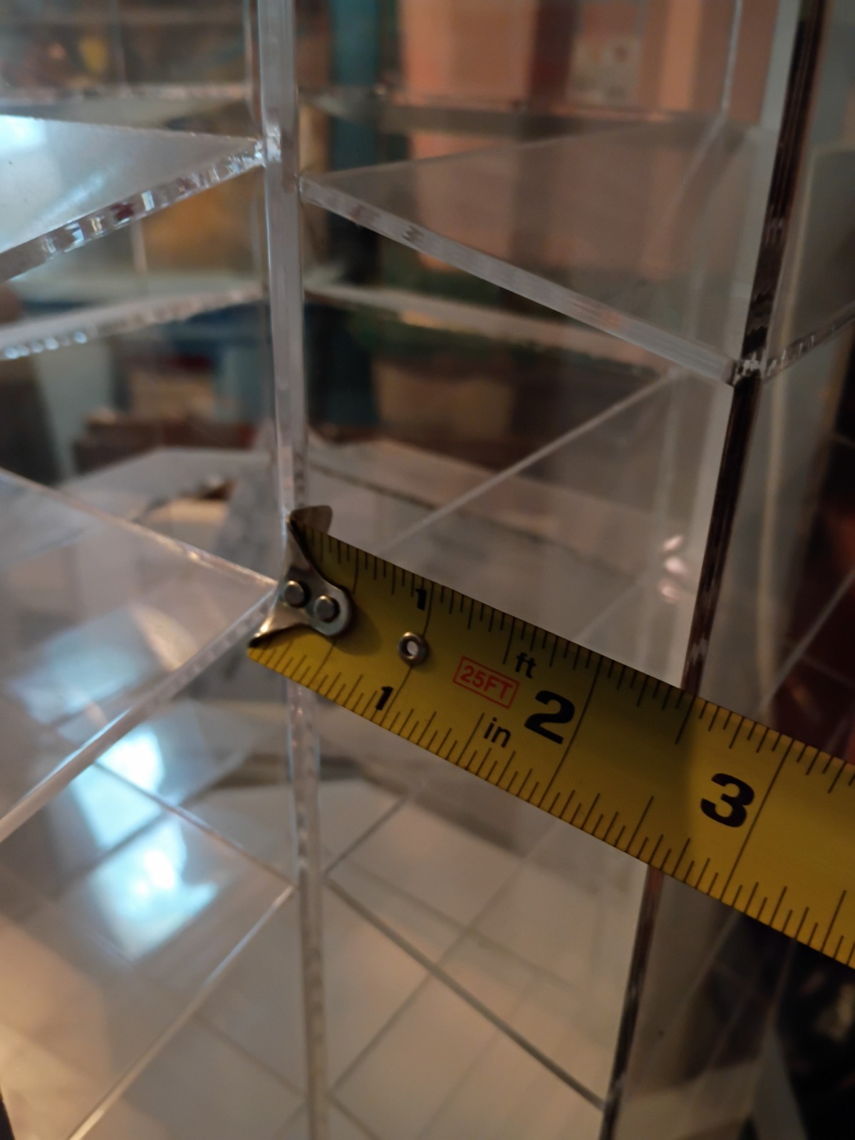 Rotating Acrylic Counter Sun Glasses Eye Glass Jewelry Display Case 19″ Acrylic