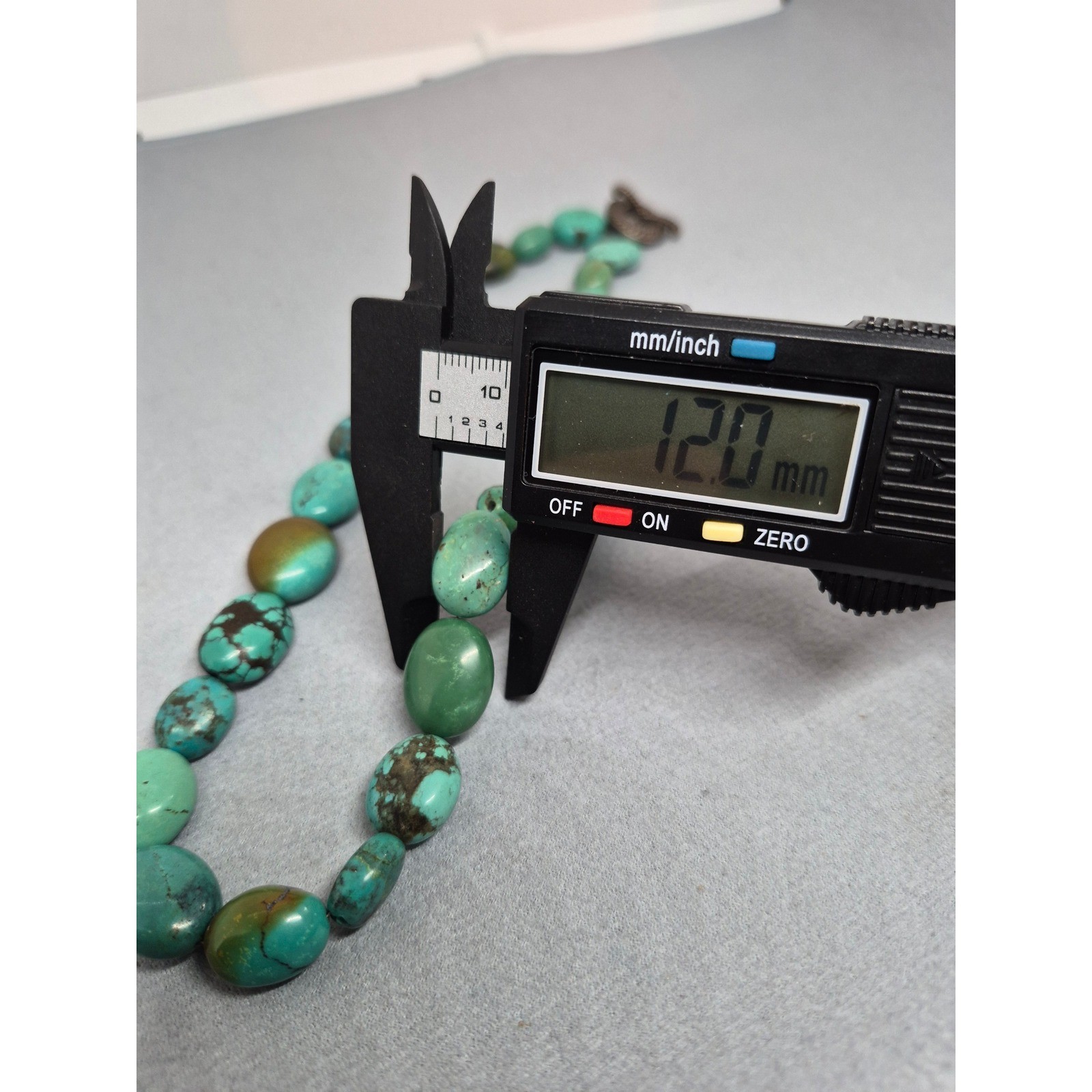 Vintage Turquoise Nugget Necklace Blue Green Toggle Clasp Statement Jewelry