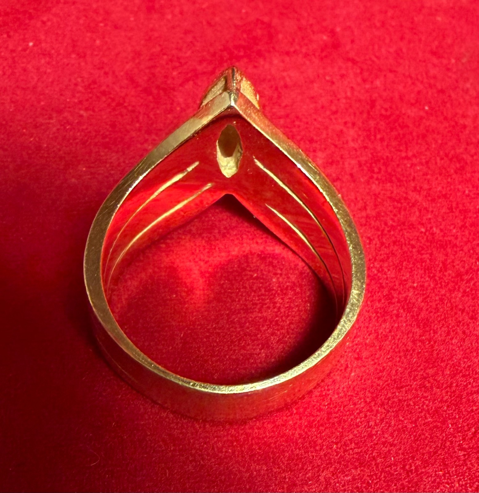 14K Gold 8.8 Grams Woman’s Ring W/Raised Mounting for Center Stone Custom Made