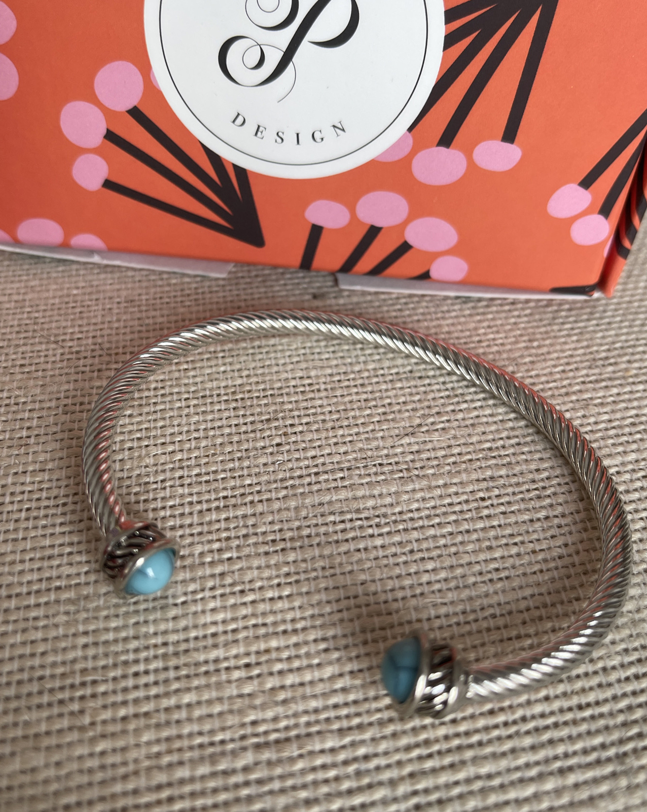 Plunder Design Fashion Trend Jewelry Reina Silver Turquoise Cuff Bangle Bracelet