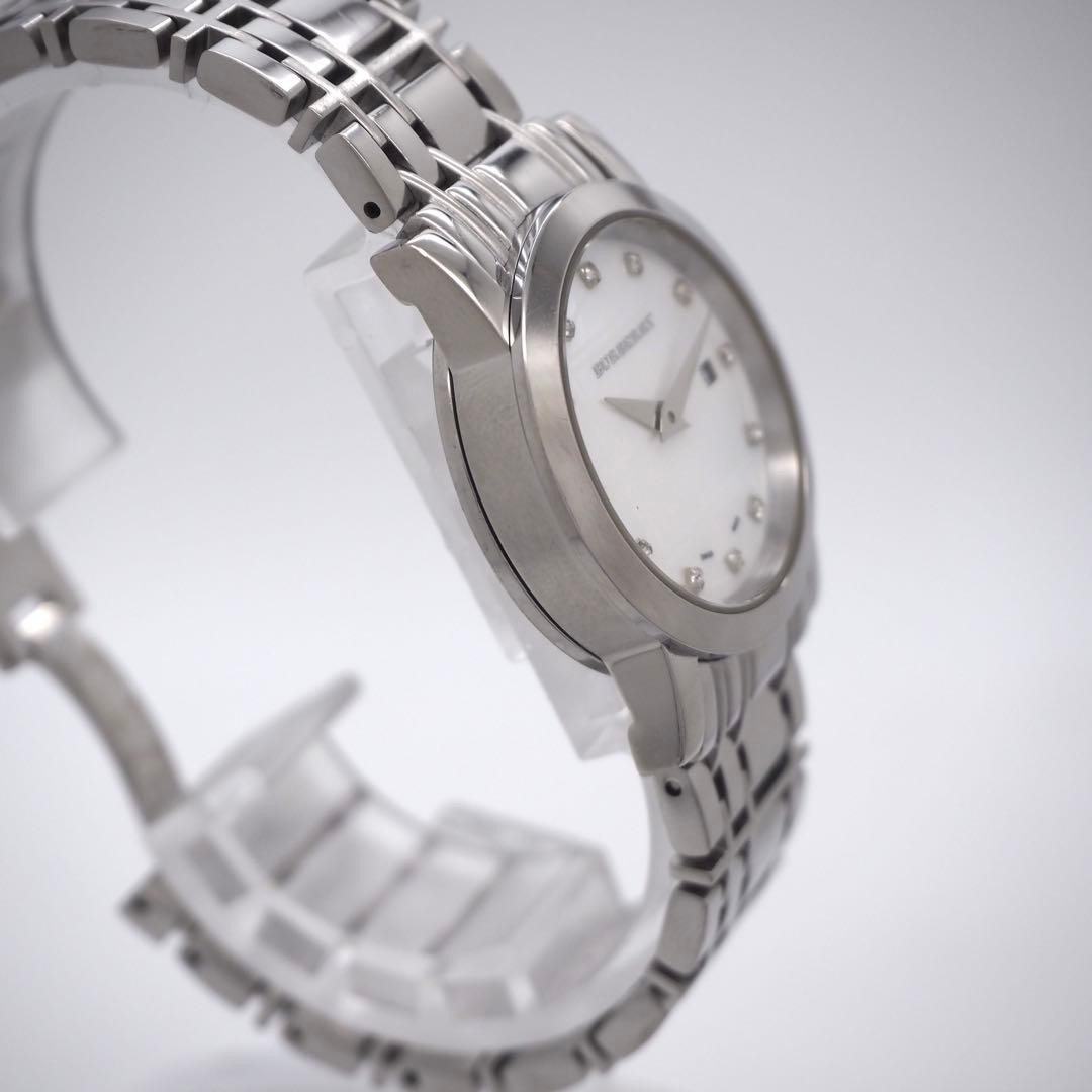 Burberry BU1370 Ladies Watch White Shell Dial Quartz Japan Box 0714634