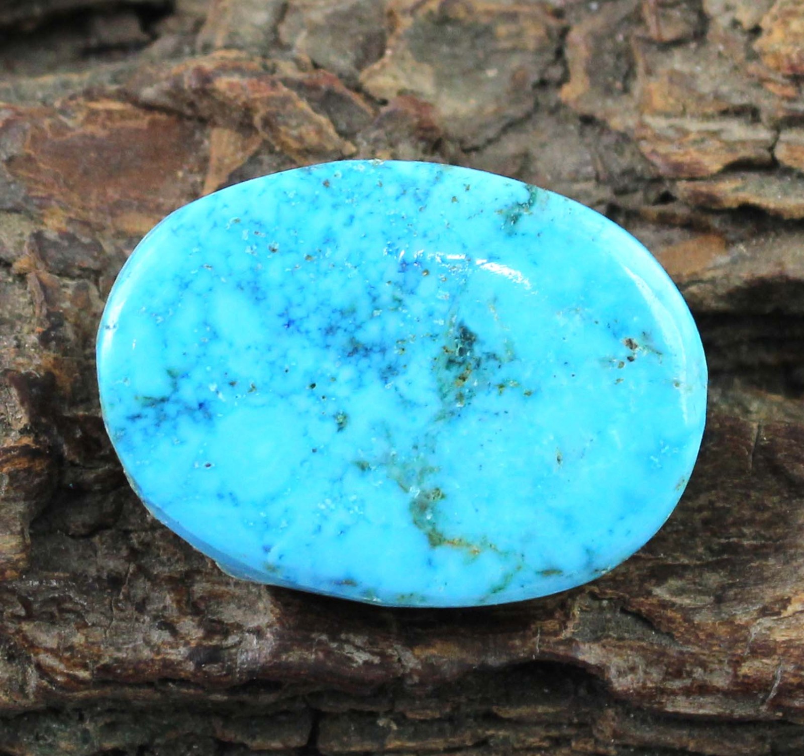 Natural 26.75 Ct Oval Arizona Blue Turquoise Gemstone Certified T22251 No Tariff