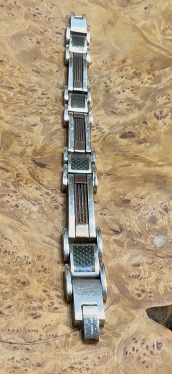 Stainless Steel RCI Cable Carbon Fiber & Copper 8.5” Men’s Bracelet Look