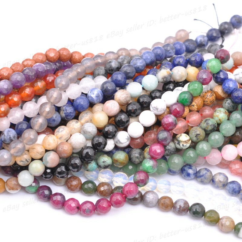 Wholesale Natural Gem Surface Round spaced Loose Beads 4mm 6mm 8mm 10mm