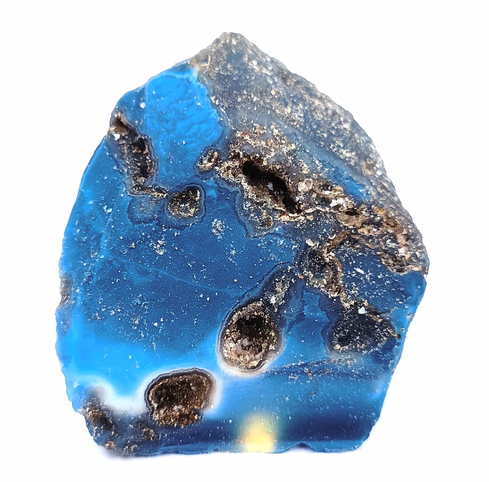 390 Ct Natural Sky-Blue Opal Certified Australia Uncut Rough Loose Gemstone EKG