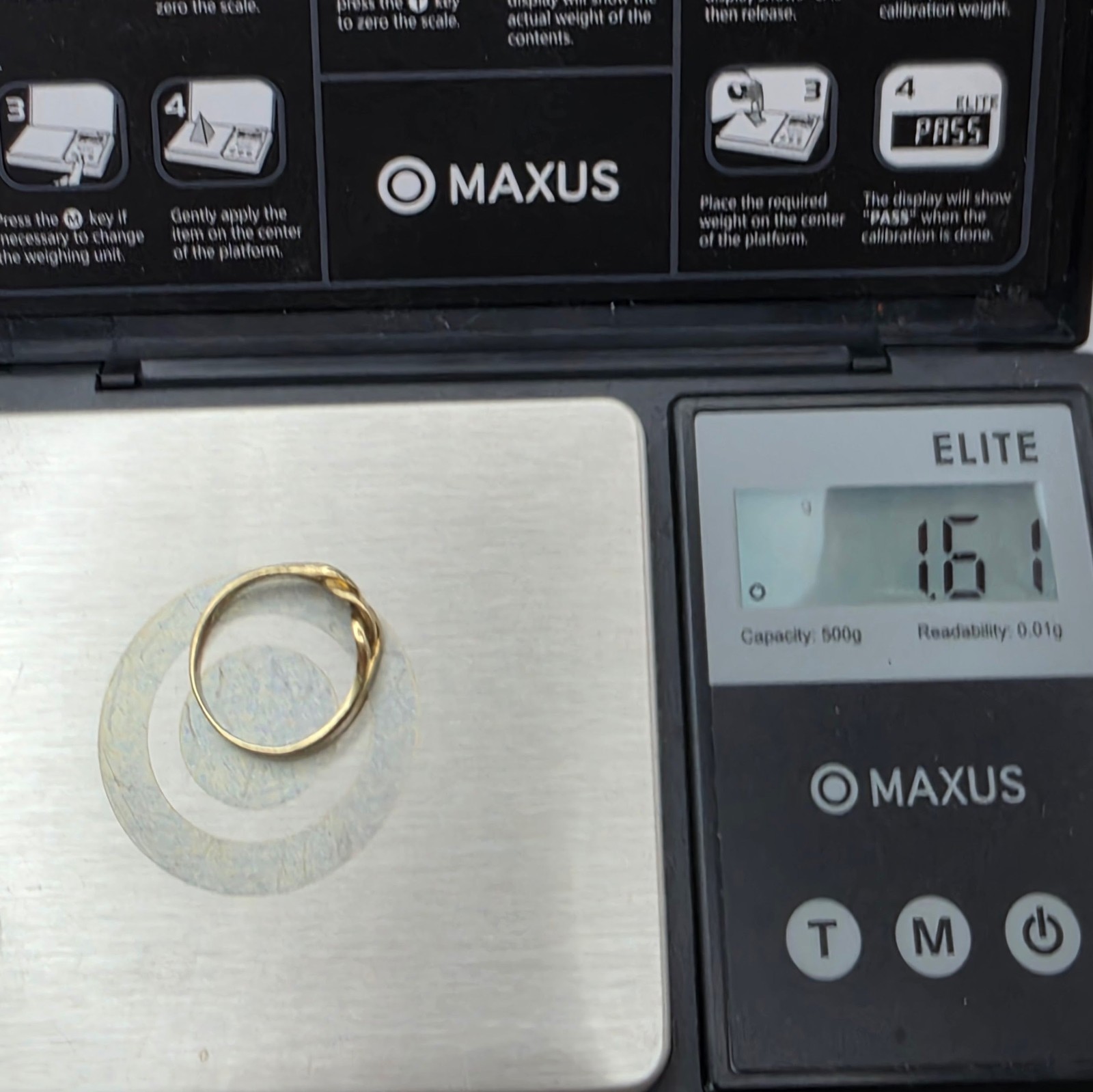 Vintage Italian 14K Gold Love Knot Ring, Chain Link Style Size 5