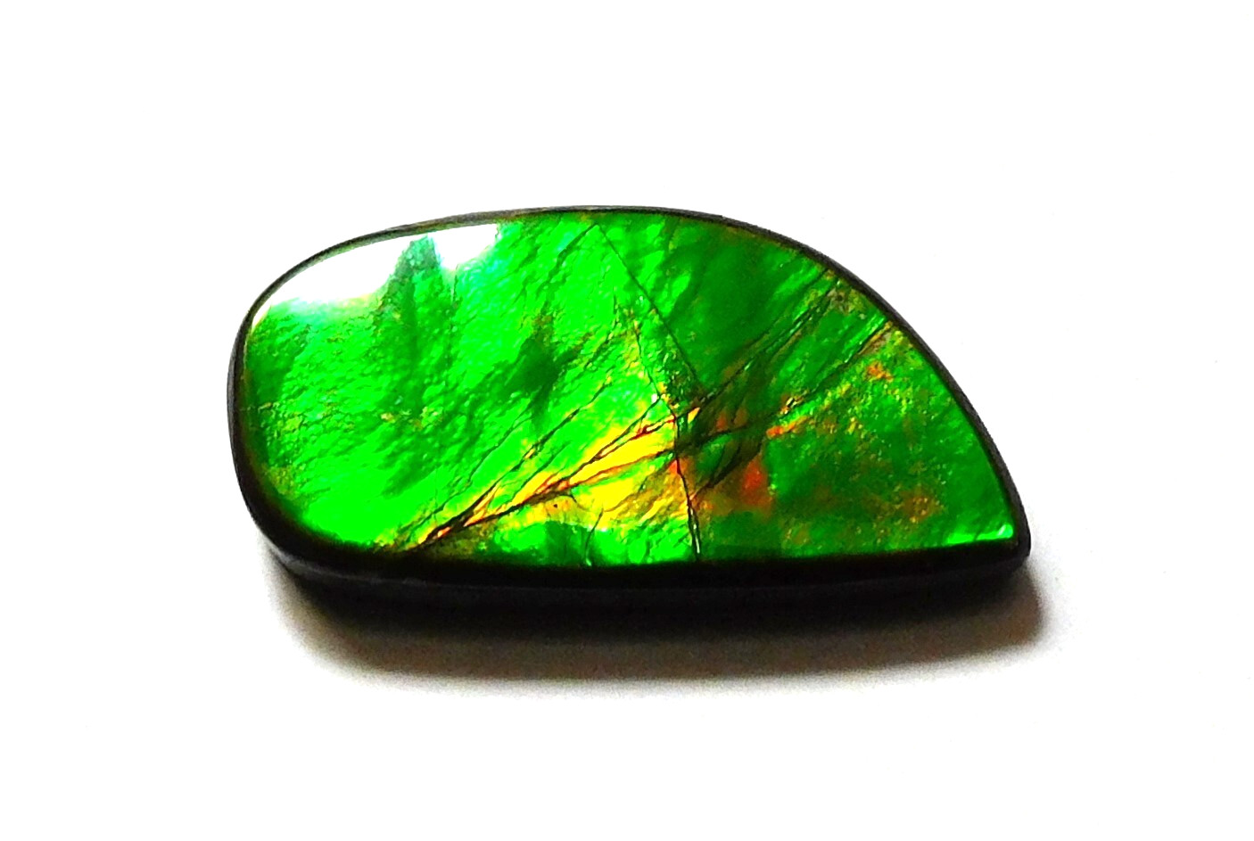 14.85 Ct Natural Canadian Ammolite Cabochon Loose Gemstone 26.3X13.2X4.4MM LL18