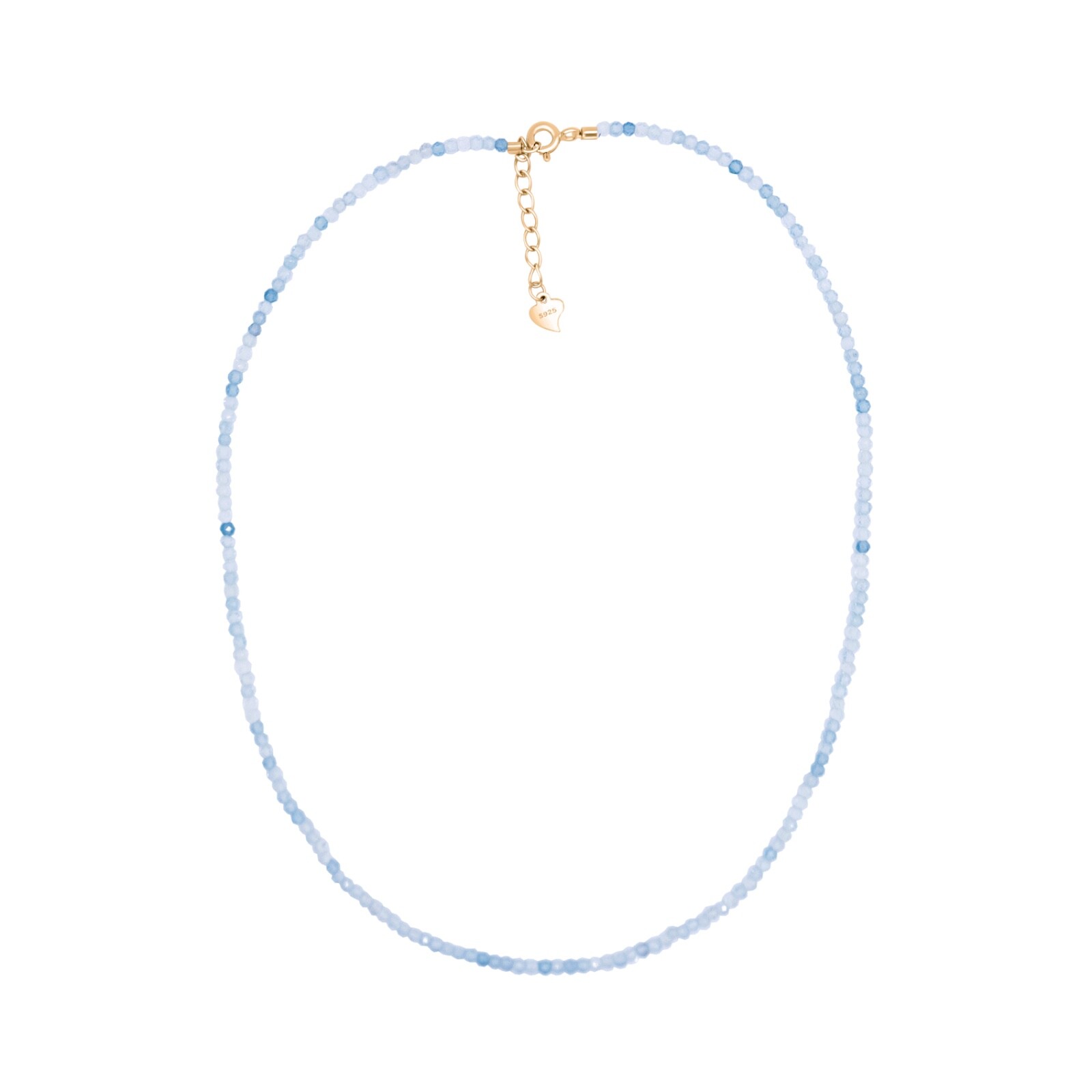 Aquamarine Necklace 925 Silver Real Silver Natural Gemstone New Jewellery Blue