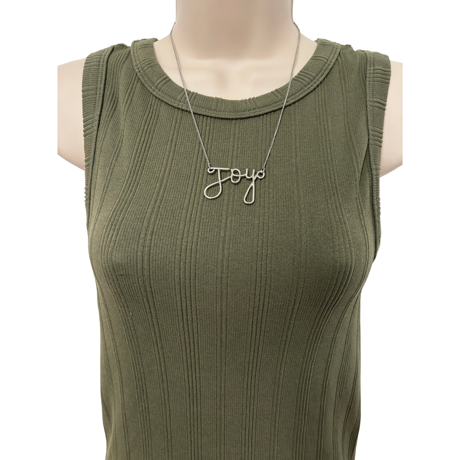 Plunder Women’s “Joy” Silver Tone Chain Necklace Simple Basic Everyday Timeless
