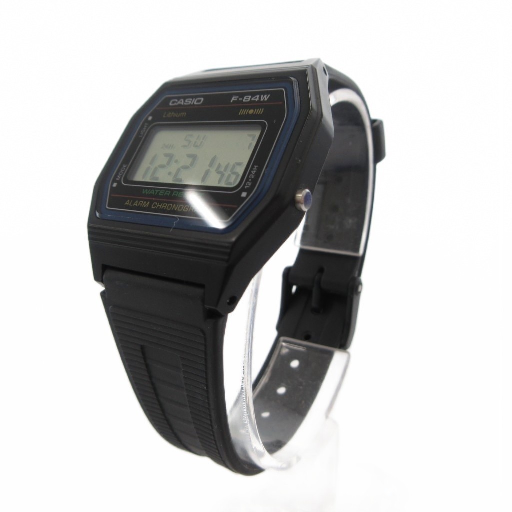 Casio F-84W-1QJH Digital Quartz Black Rubber Men’s Watch 35mm AB