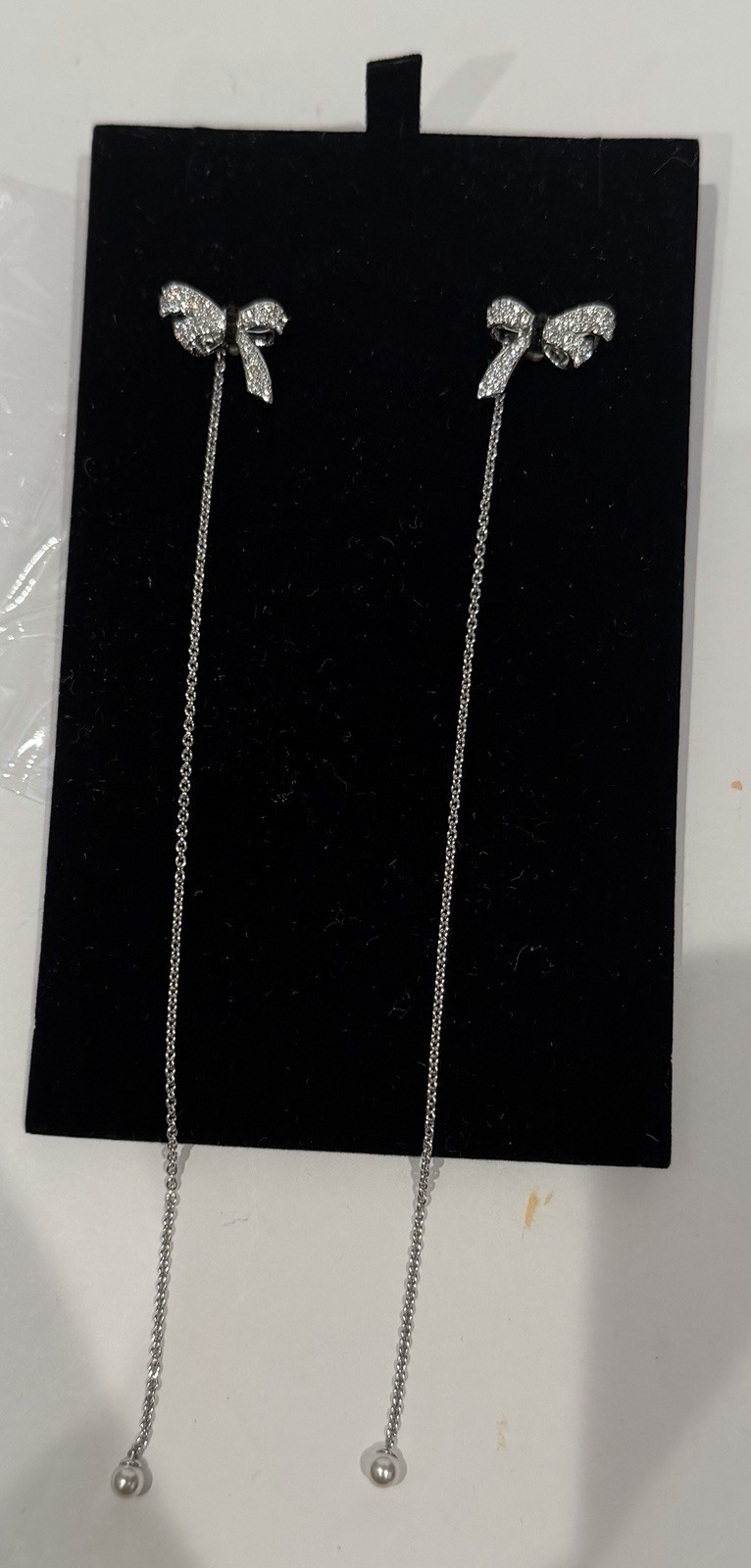 Swarovski Crystal Mademoiselle Long Drop Pierced Earrings 5442772 Jet Black
