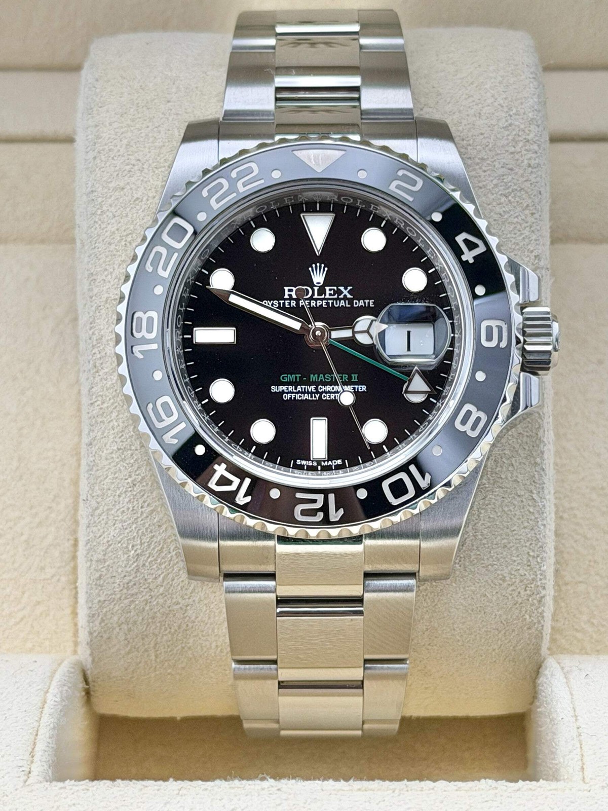 2010 Rolex GMT Master II, Green Arrow 116710LN 40mm Stainless Steel Oyster – Min