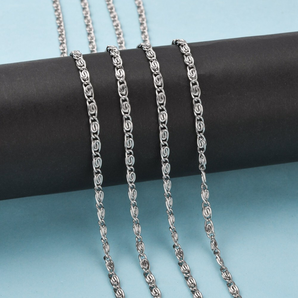 Lumachina Chain Necklace Anklet or Bracelet Made to Order, Pure Stainless Steel