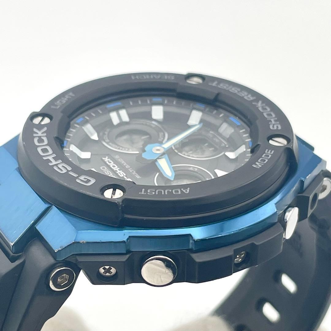 CASIO G-SHOCK GST-W300G-1A2JF Blue Black Analog Digital Watch Used Japan