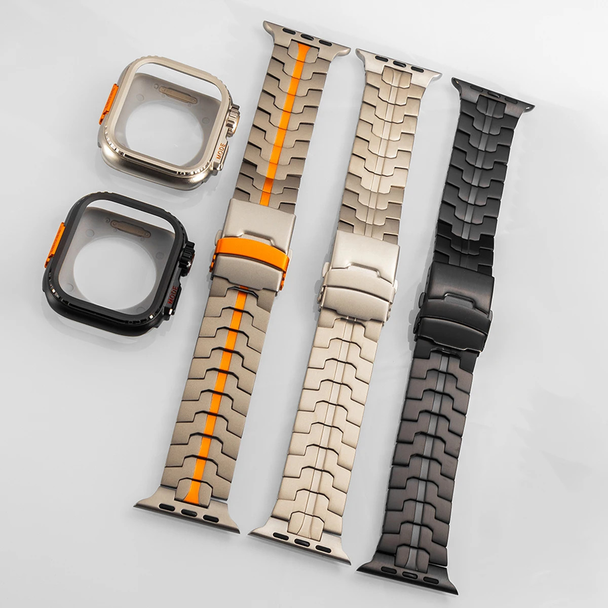 Luxury Titanium Metal Case Band For Apple Watch Ultra 3 49mm 11 10 9 8 7 6 5 SE
