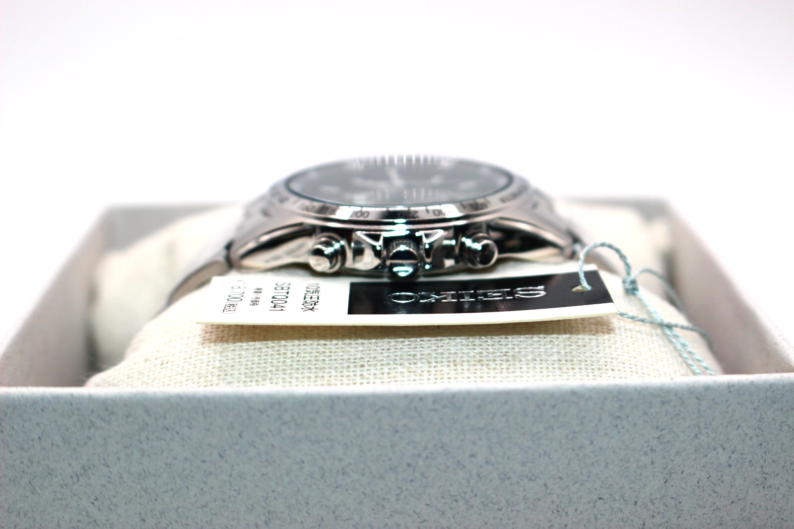 SEIKO Selection SBTQ041 Chronograph Quartz Men’s Watch Silver Black From Japan