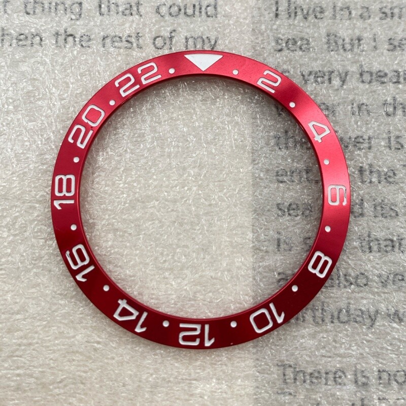 Watch Bezel 38mm Ceramic Ring Watch Case GMT Color Aluminum Bezel Outer Ring