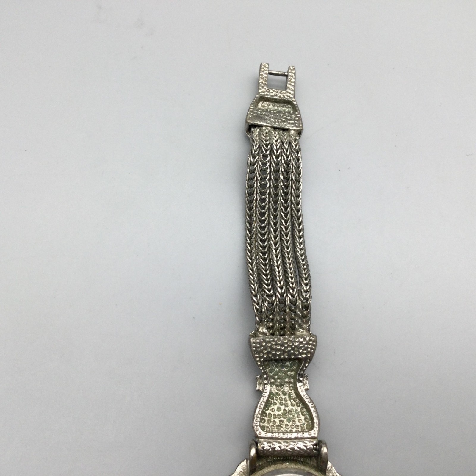 Mayfair Womens Watch 27mm White MOP Dial Silver Tone Marcasite New Battery 7.25″