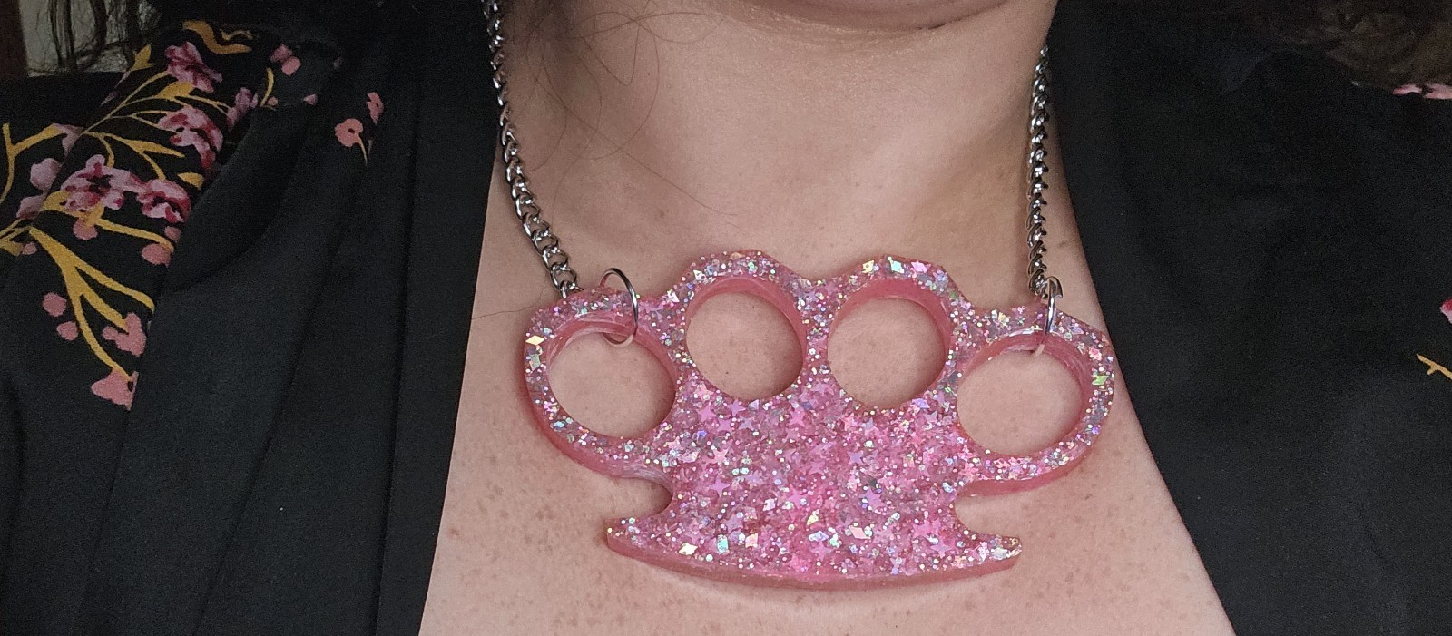 IGirl Necklace Punk Grunge Emo Scene Goth Y2K Style Brassknuckle