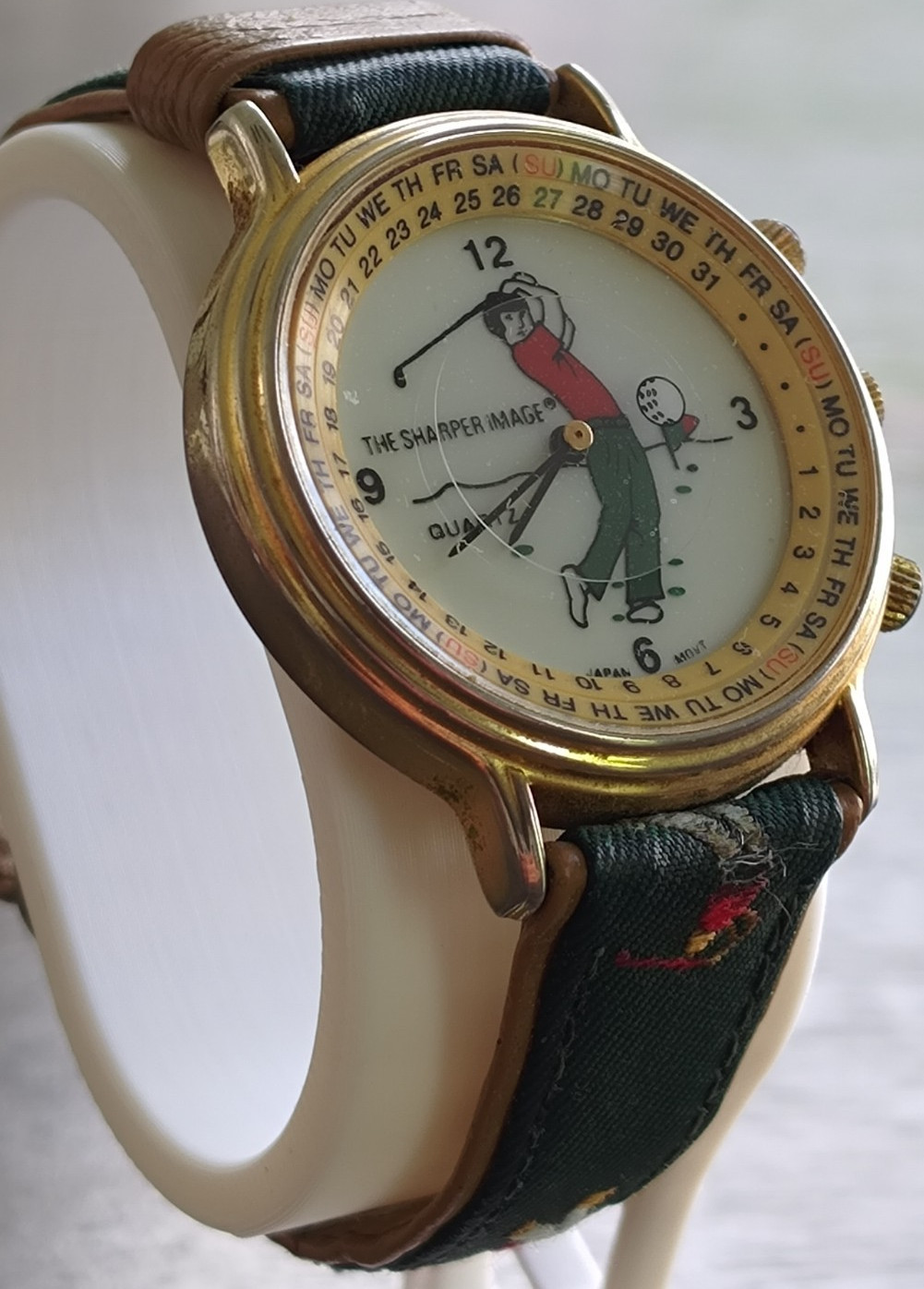 Vintage “The Sharper Image” Calender Golf Watch