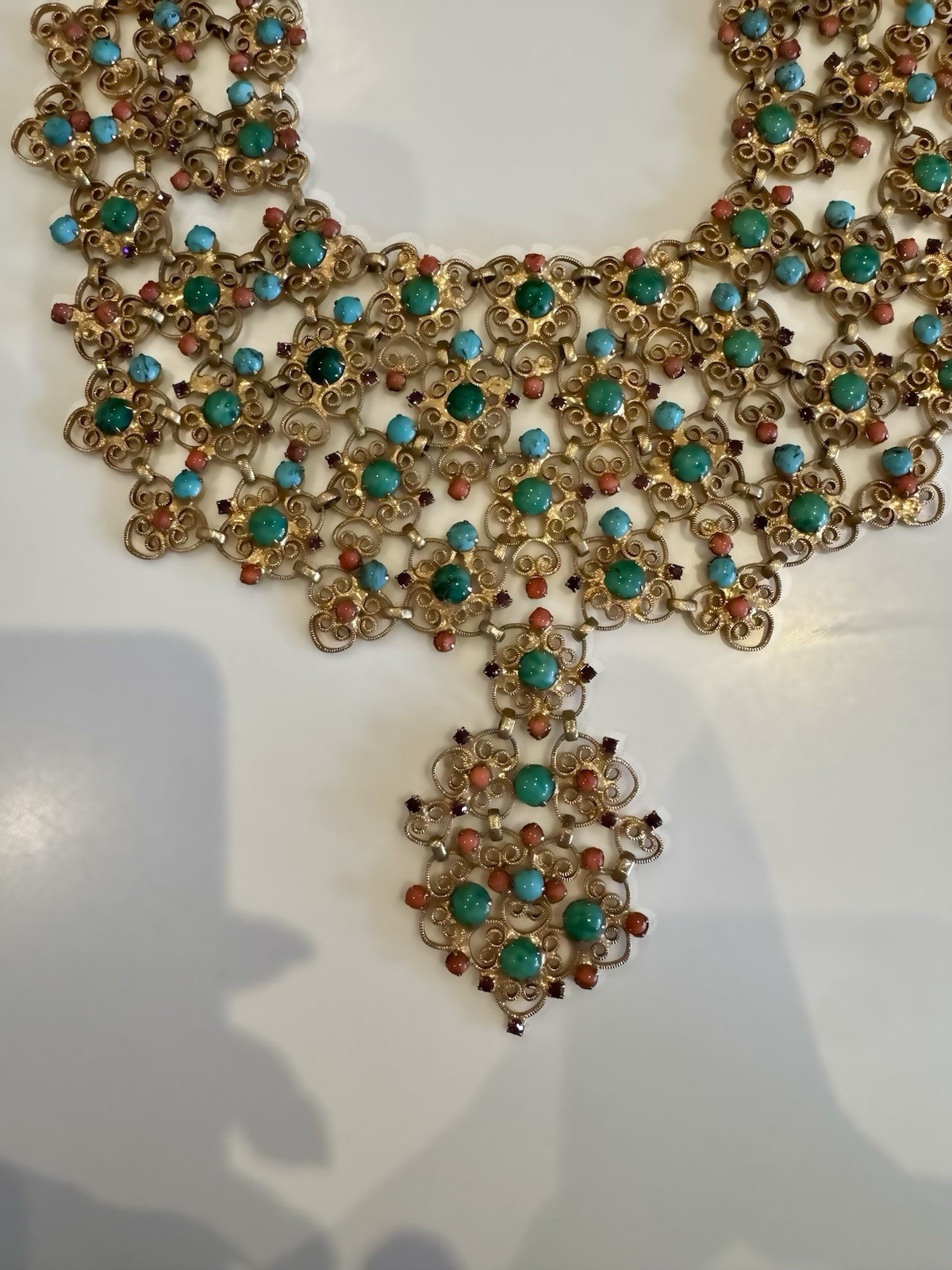 Rare Vintage Kenneth Jay Lane KJL 1960’s Bib Cleopatra Necklace