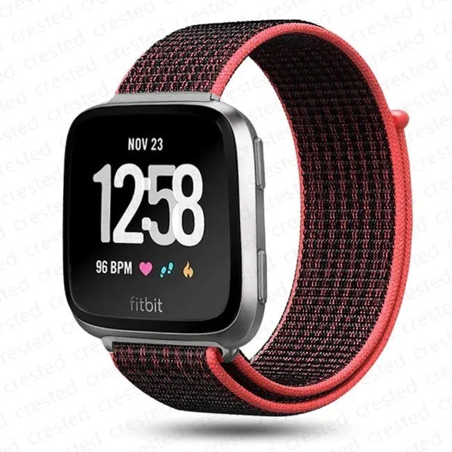 Woven Nylon Strap Sport Wristband Watch Band For Fitbit Versa 4 /3
