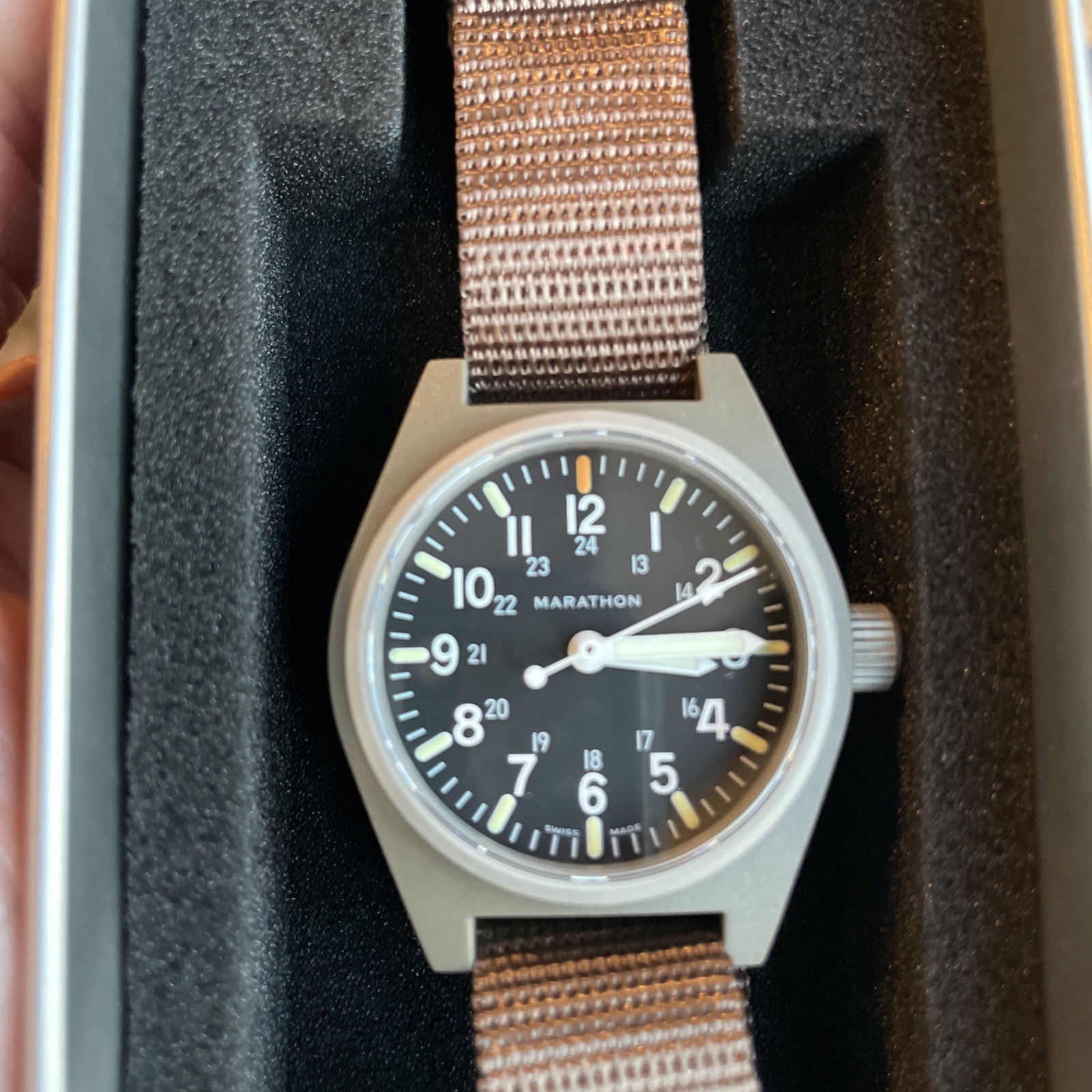 MARATHON 34mm Green US GOVERNMENT General Purpose Quartz New US Military Watch