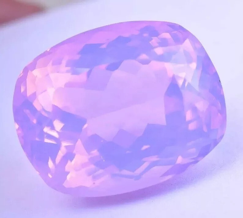 Welo Australian Pink Opal Cushion Cut 73-75 Ct Loose EGL Certified VVS Gemstone