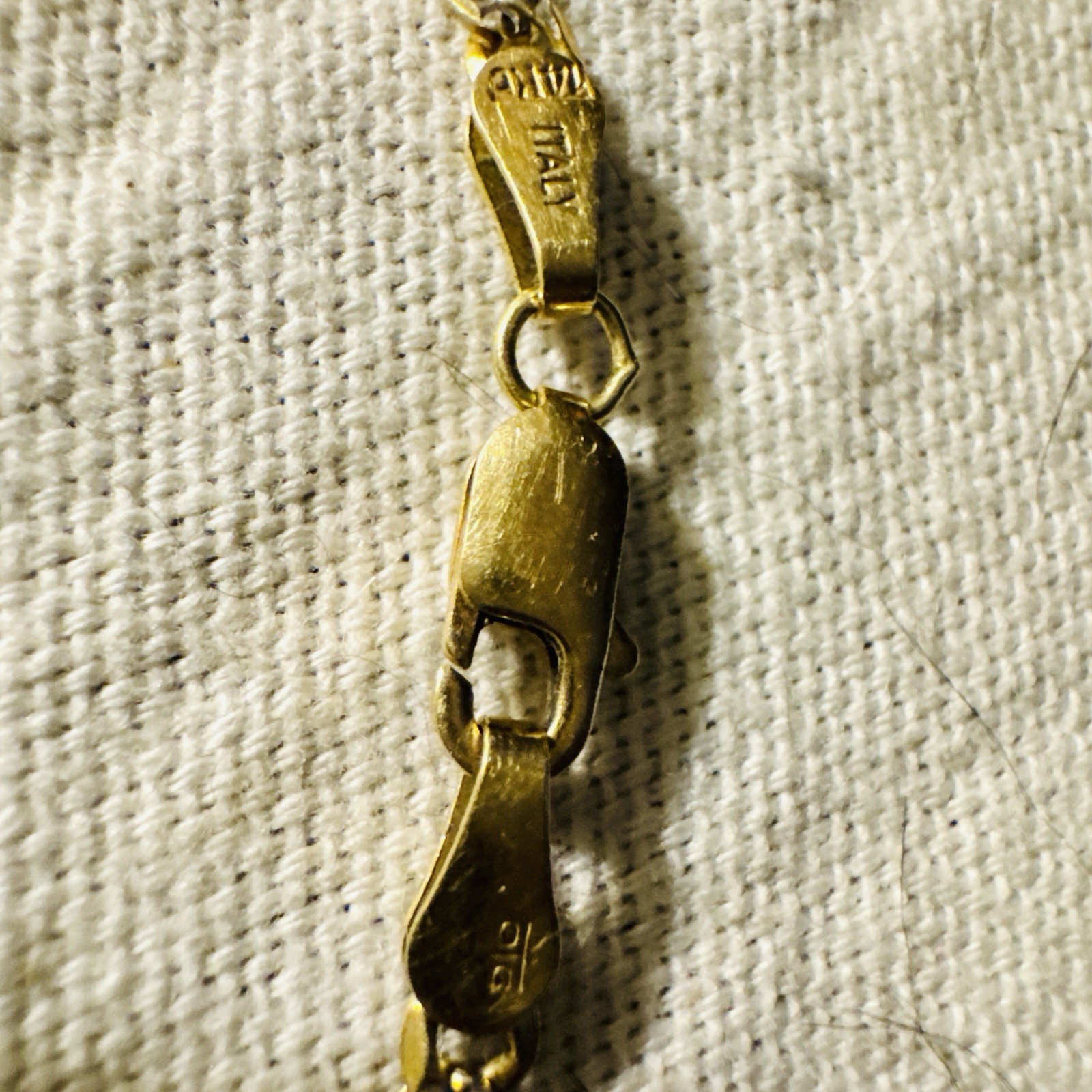 Vintage 14K Yellow Gold Figaro Link Bracelet 7 1/8″ Italy 3.24g