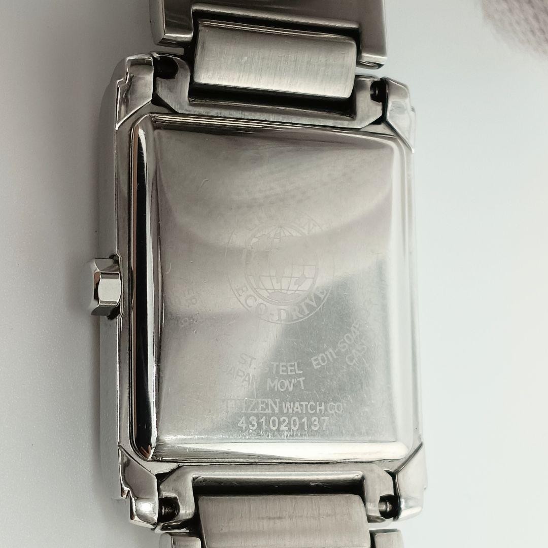 Working CITIZEN Rectangular Eco-Drive Black Dial 3-Hand Men’s Watch