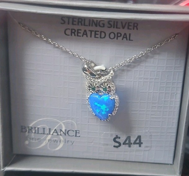 Brilliance Sirling Silver owel Neckless for Women Jewelry