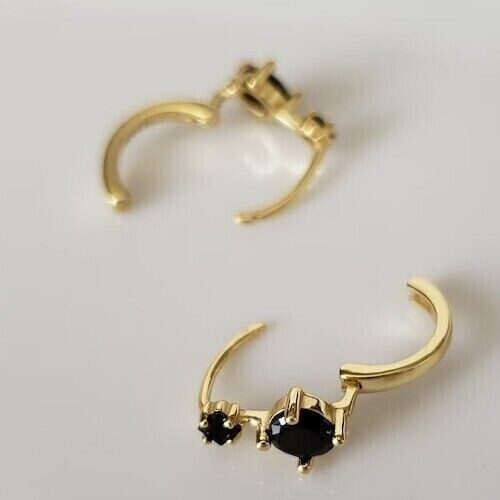 2Ct Round Lab Created Diamond Drop Dangle Earring 14K Yellow Gold Plated Silver