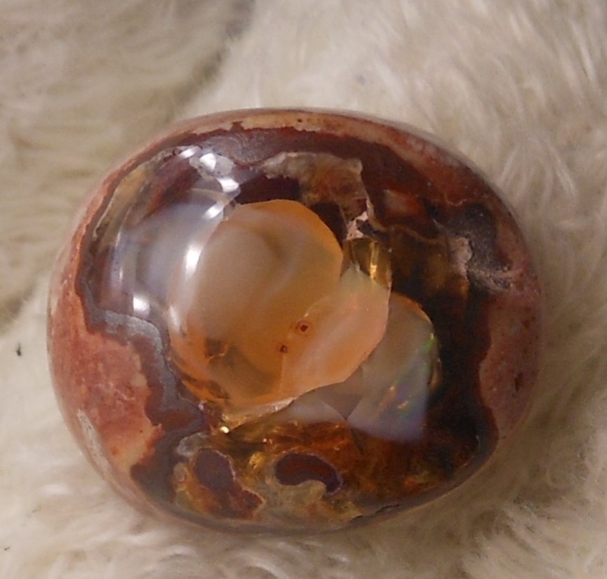 11.70ct Mexican Fire Opal 17x14x7mm Natural Earth-Mined Stone