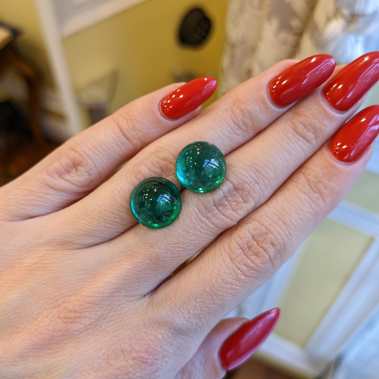 Zambia Round Green Emerald Pair 16.04CT