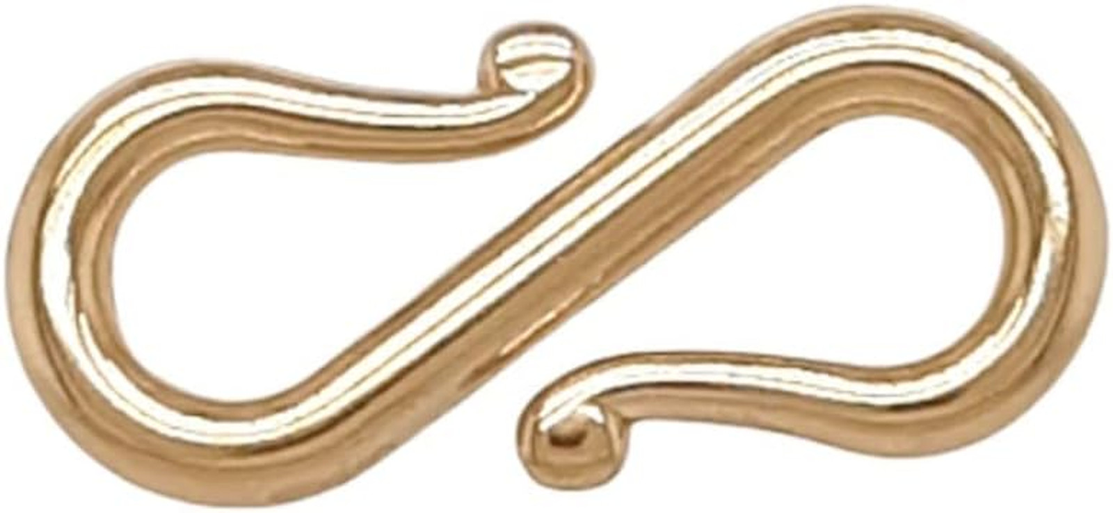 7.5MM 14K Solid Yellow Gold S-Hook Clasp Made in USA by
