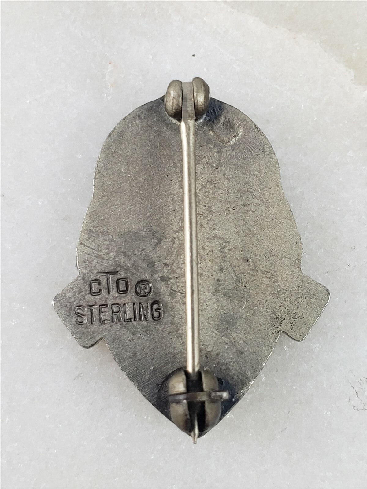 Iroquois Gas Vintage Sterling Silver 10 Years Safe Driver Pin 3 Grams