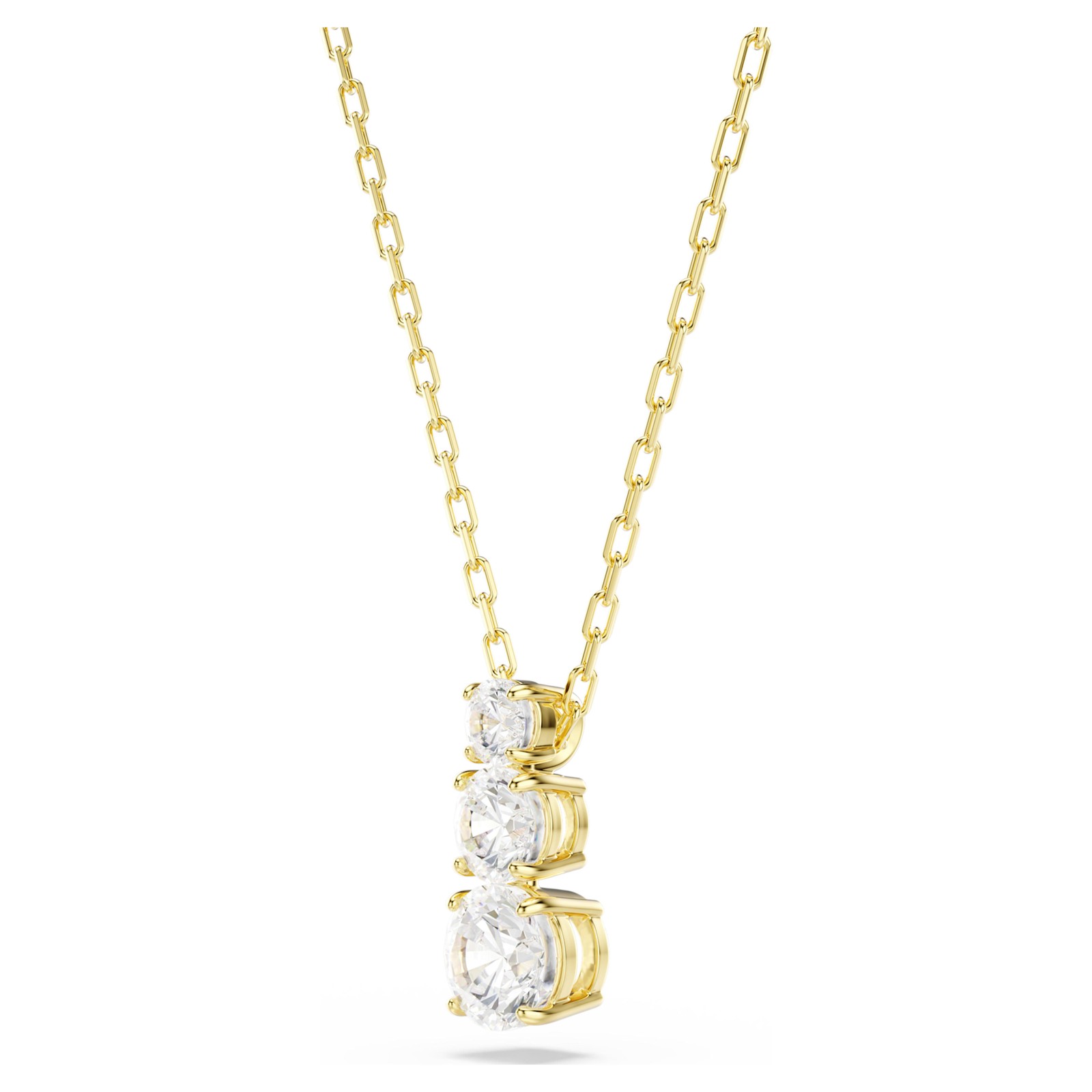 Swarovski Stilla Attract Pendant, Round Cut, White, Gold-Tone Plated 5723298