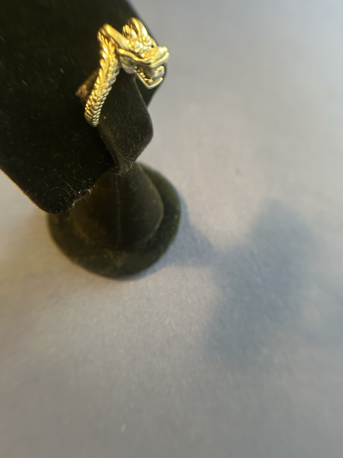 Vintage sterling silver Peter Stone dragon with ball great detail ring size 8