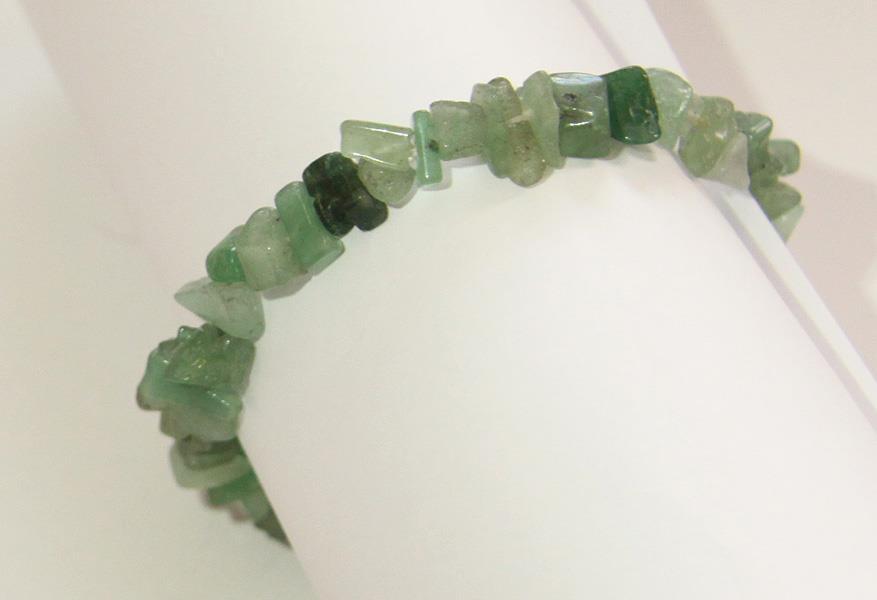 Jade nugget chips stretch bracelet nuggets measure approx. 1/4 inch wide