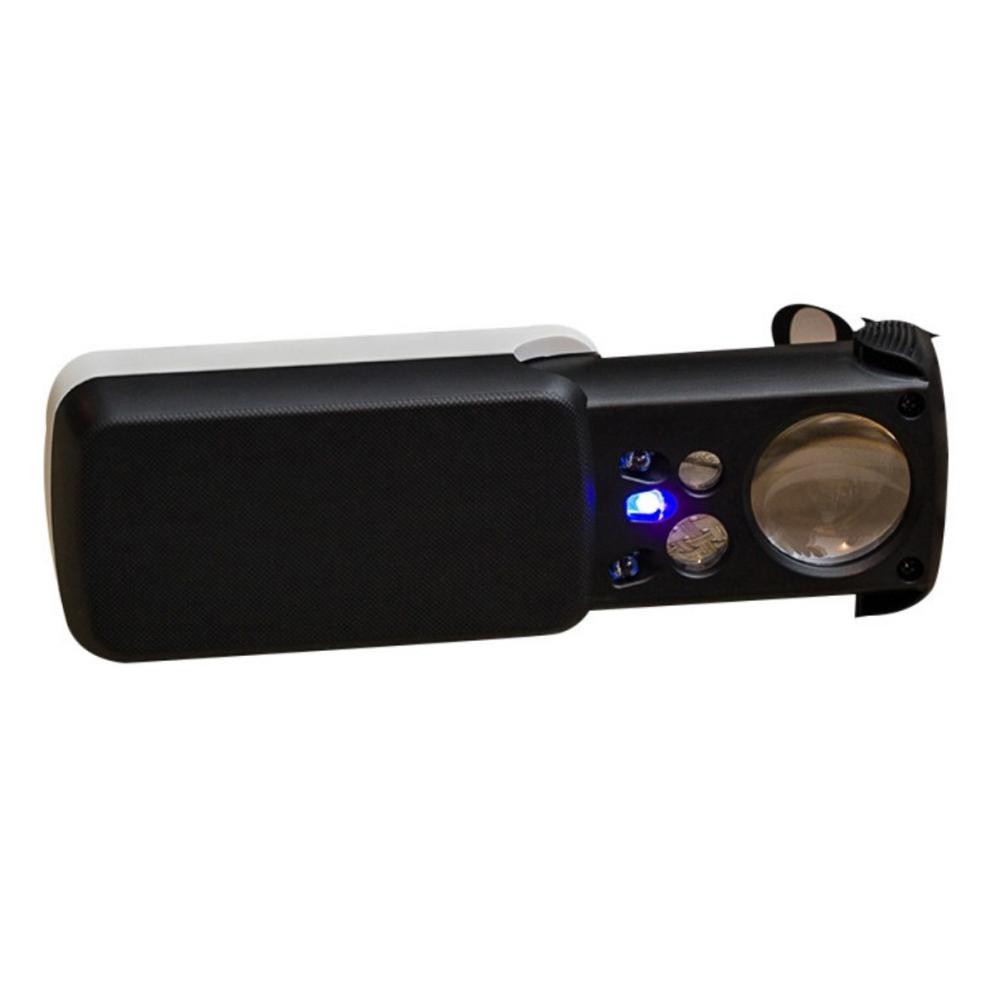 30X 60X 90X Portable Slide LED Light Jewelry Magnifying Glass Magnifier Loupe ee