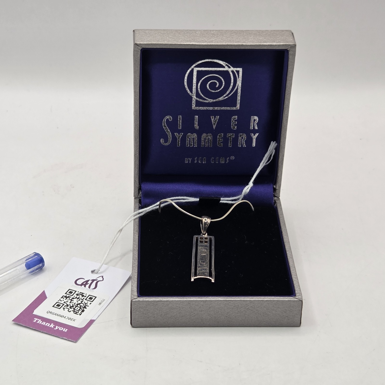 Sea Gems 925 Sterling Silver Rennie Mackintosh Pendant Necklace 7.08 g Hallmark