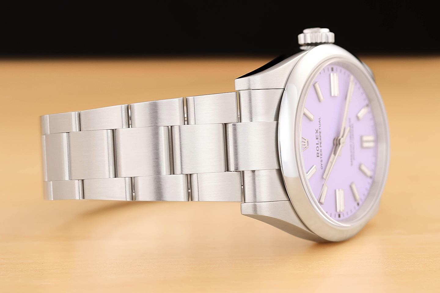 2026 CARD ROLEX OYSTER PERPETUAL 41MM 134300 LAVENDER STEEL OYSTER BAND WATCH