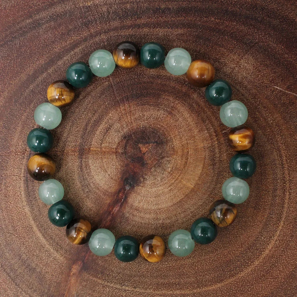 rich money bracelet women tiki Bohemian Natural stone Tiger eye stone bangles