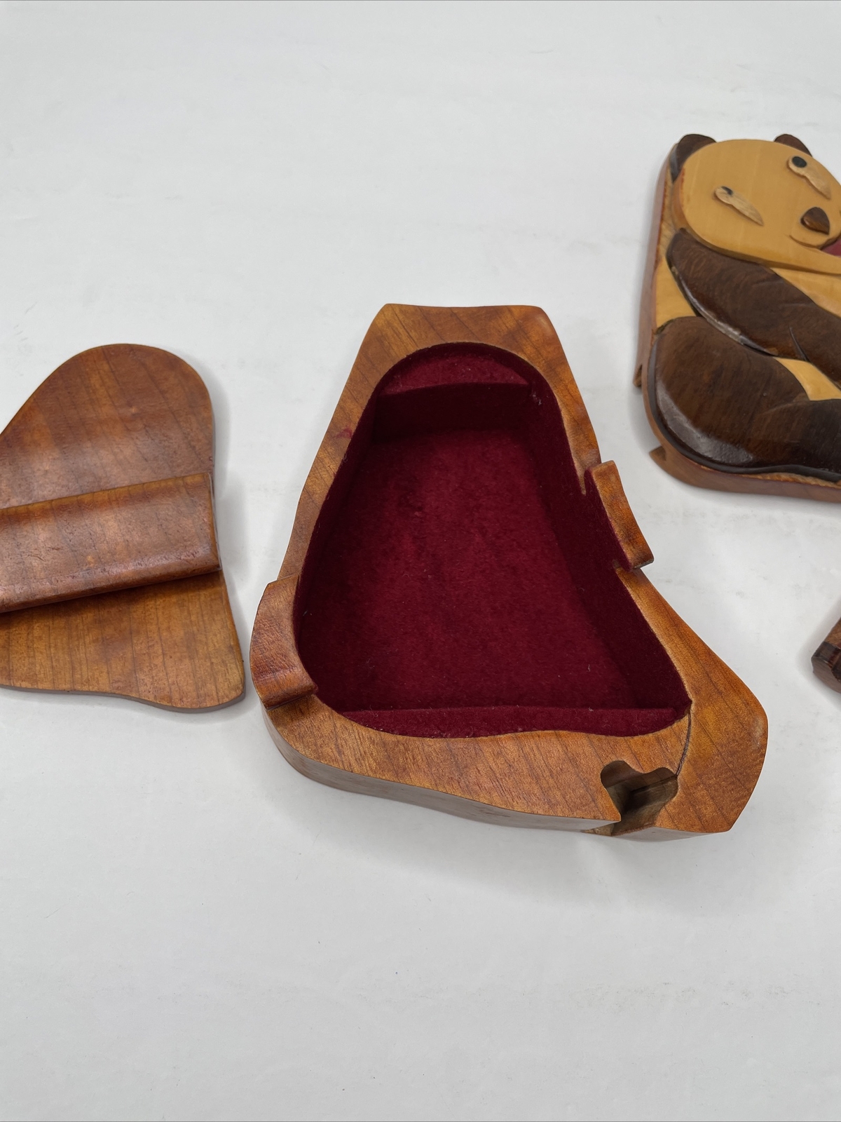Handcrafted Wooden Animal Shape Secret Jewelry Puzzle Box – Panda A5