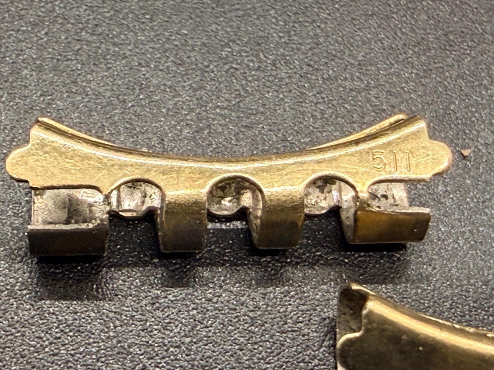 Vintage Omega 8220/511 Gold Plated Beads of Rice Bracelet 18mm Seamaster BOR