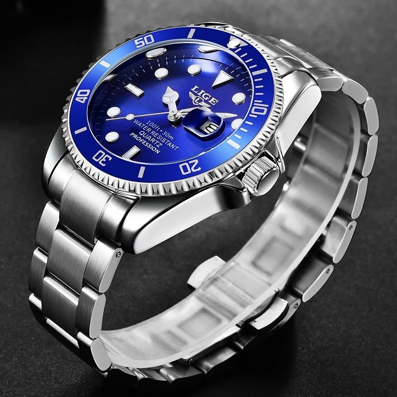 LIGE Luxury Watch, Wristwatche Casual Business Waterproof Watches for Mens, Date