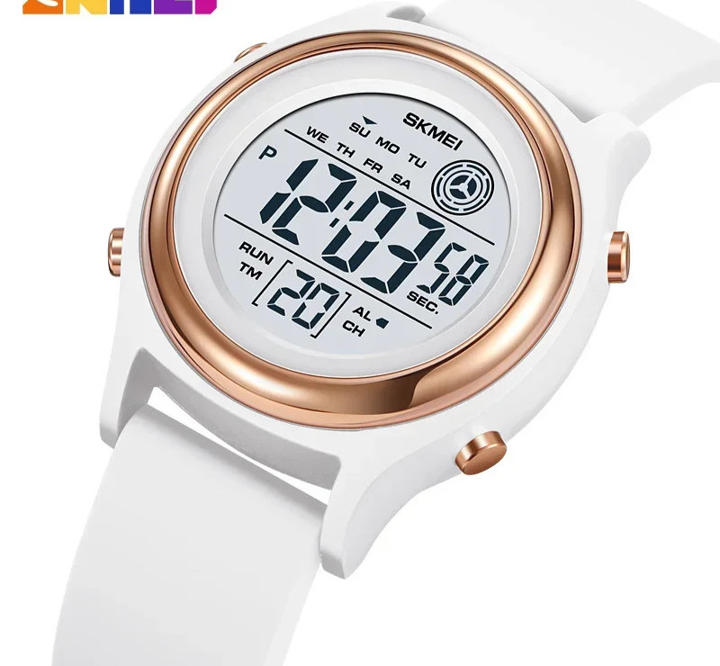 Waterproof Shockproof Sport Countdown Digital Wristwatch Women Stopwatch