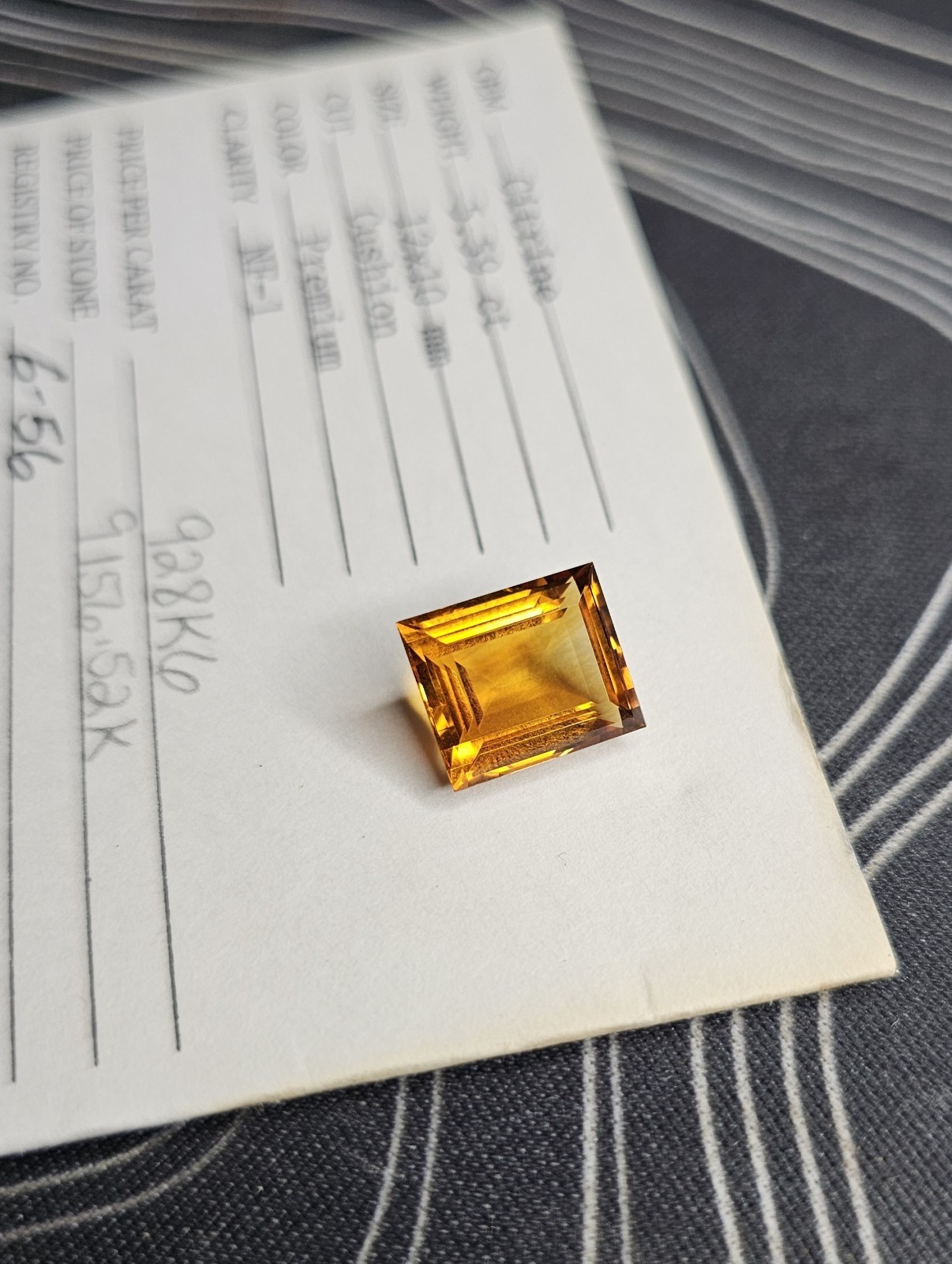 5.59 ct Cushion Cut Brilliant Citrine
