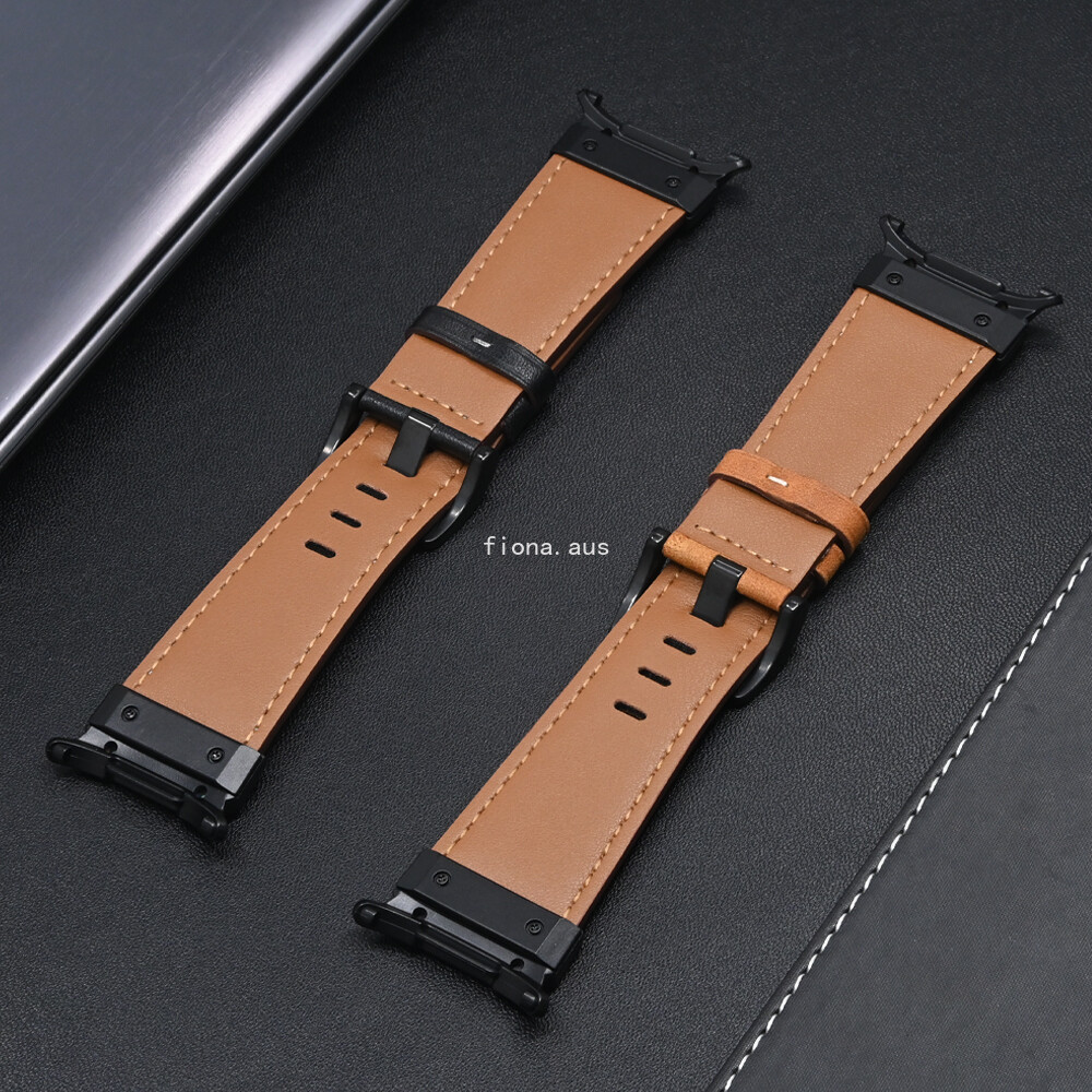 Rugged Leather Band Metal Connector Strap For Samsung Galaxy Watch Ultra 47/2025